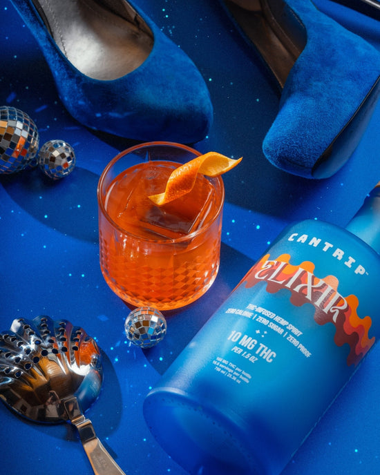 Cantrip Elixir Negroni | A Buzzy Non-Alcoholic Negroni Recipe