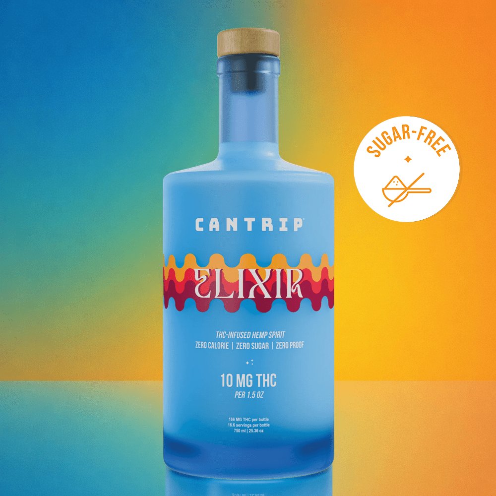 alcohol vape juice Cantrip Elixir | THC-Infused Non Alcoholic Spirit (750ml)